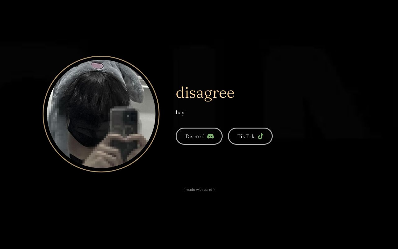 Carrd profile picture for @disagreement